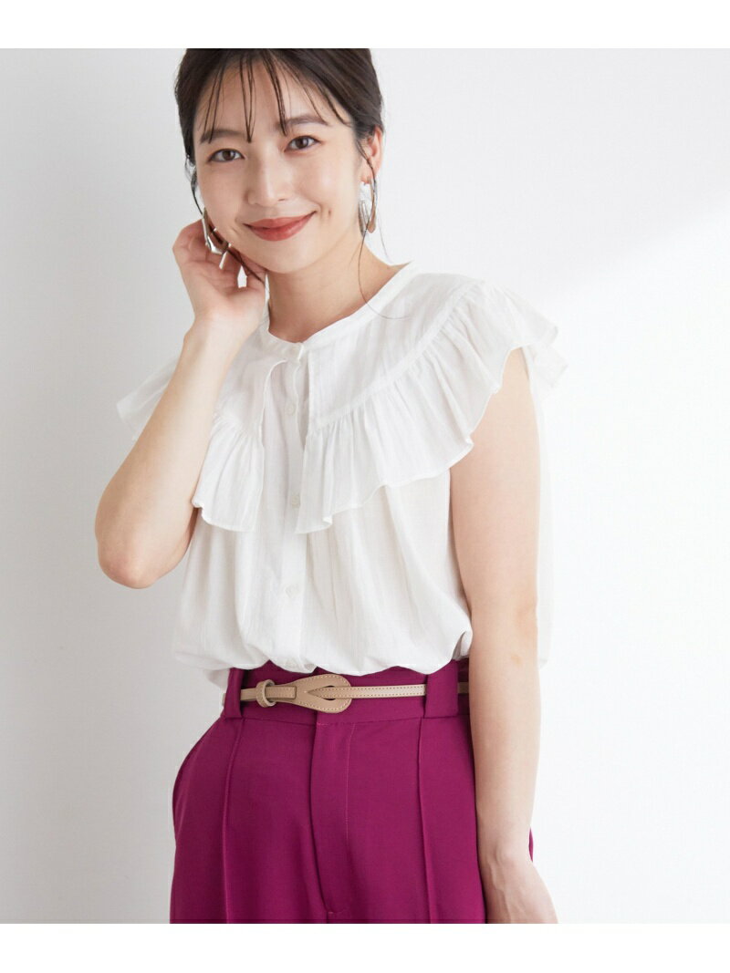 【SALE／30%OFF】VIS 【non-no9月号掲載】【オーガニックコットン】ビックカラーブラウス ビス トップス シャツ・ブラウス ホワイト ブラックのサムネイル