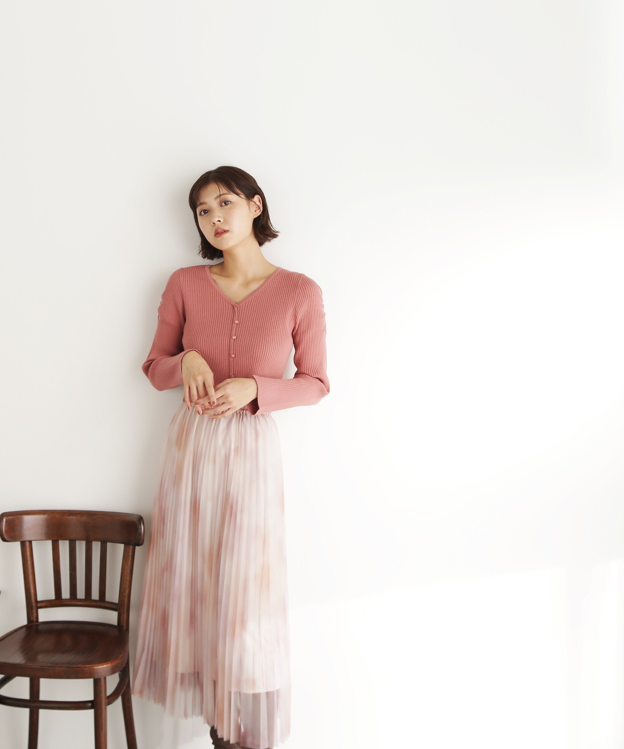 【SALE／50%OFF】JILL by JILL STUART クロップドカーデ*チュールスカートSET ジル バイ ジル スチュアート ワンピース・ドレス ワンピース オレンジ ピンク ブルー【送料無料】のサムネイル