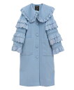 【SALE／50 OFF】Candy Stripper BIG COLLAR FRILL COAT キャンディストリッパー ジャケット アウター その他のジャケット アウター ブルー ブラック【送料無料】