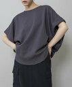 【SALE/16%OFF】Munich ダブルフェイスブークレータックショルダートップス ミューニック トップス カットソー・Tシャツ ブラック グレー【送料無...