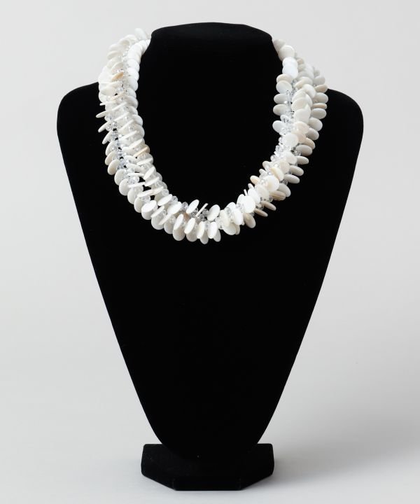 Maunaloa 【マウナロア】グリッターシェルパールレイ アミナコレクション アクセサリー・腕時計 ネックレス ホワイト