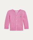 POLO RALPH LAUREN (ベビー)ミニケーブル コットン カーディガン ラルフローレン トップス カーディガン ピンク【送料無料】