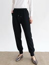 【SALE/39%OFF】CLOVE ストレッチジョーゼットジョガーパンツ ラシュッド パンツ その他のパンツ ブラック【送料無料】
