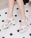【SALE/30%OFF】Bussola 【bussola】アンクルストラップヒールサンダル インターショシュール シューズ・靴 サンダル ベージュ ホワイト ...