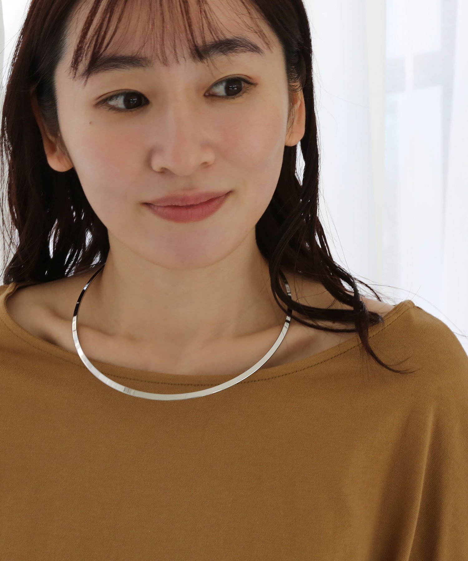 【SALE／50%OFF】colleca la [stainless]ステンレス・ラウンドチョーカー/ネックカフ＜金属アレルギー対応＞ コレカラ アクセサリー・腕時計 ネックレス シルバー ゴールド