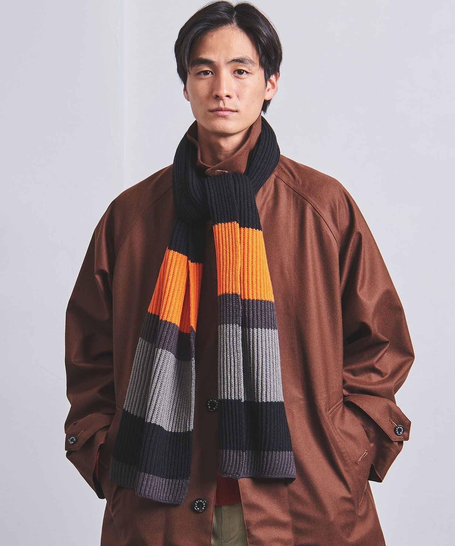 【SALE／40%OFF】UNITED ARROWS ボーダー ニット マフラー ユナイテッドアローズ アウトレット ファッ..