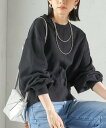 SHIPS WOMEN 《予約》ミニ 裏毛 ラウンド ヘム プルオーバー シップス トップス スウェット・トレーナー ブラウン ブラック【送料無料】