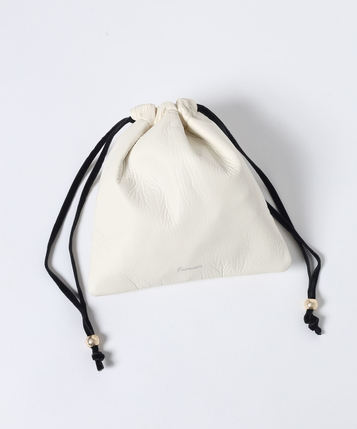 JEANASIS フェイクレザーミニキンチャク ジーナシス 財布・ポーチ・ケース ポーチ ホワイト ブラック ブルー(4)