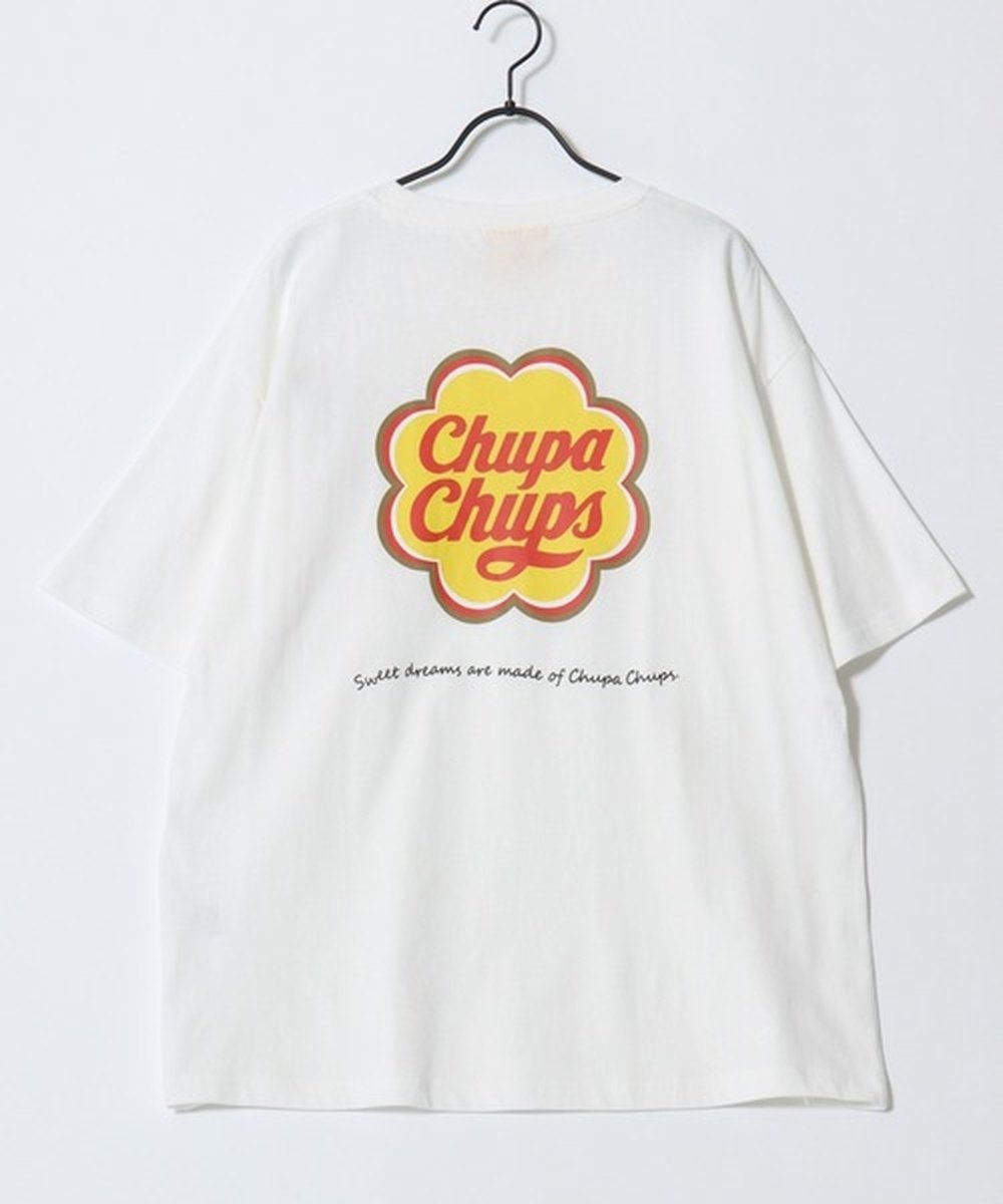 【SALE／16%OFF】SITRY Chupa Chaps チュッパチャプス Tシャツ メンズ オーバーサイズ プリント ワンポイント刺繍 ポケット 半袖 ティーシャツ レディース ユニセックス シトリー トップス カットソー・Tシャツ ブルー ブラック ホワイト ピンク