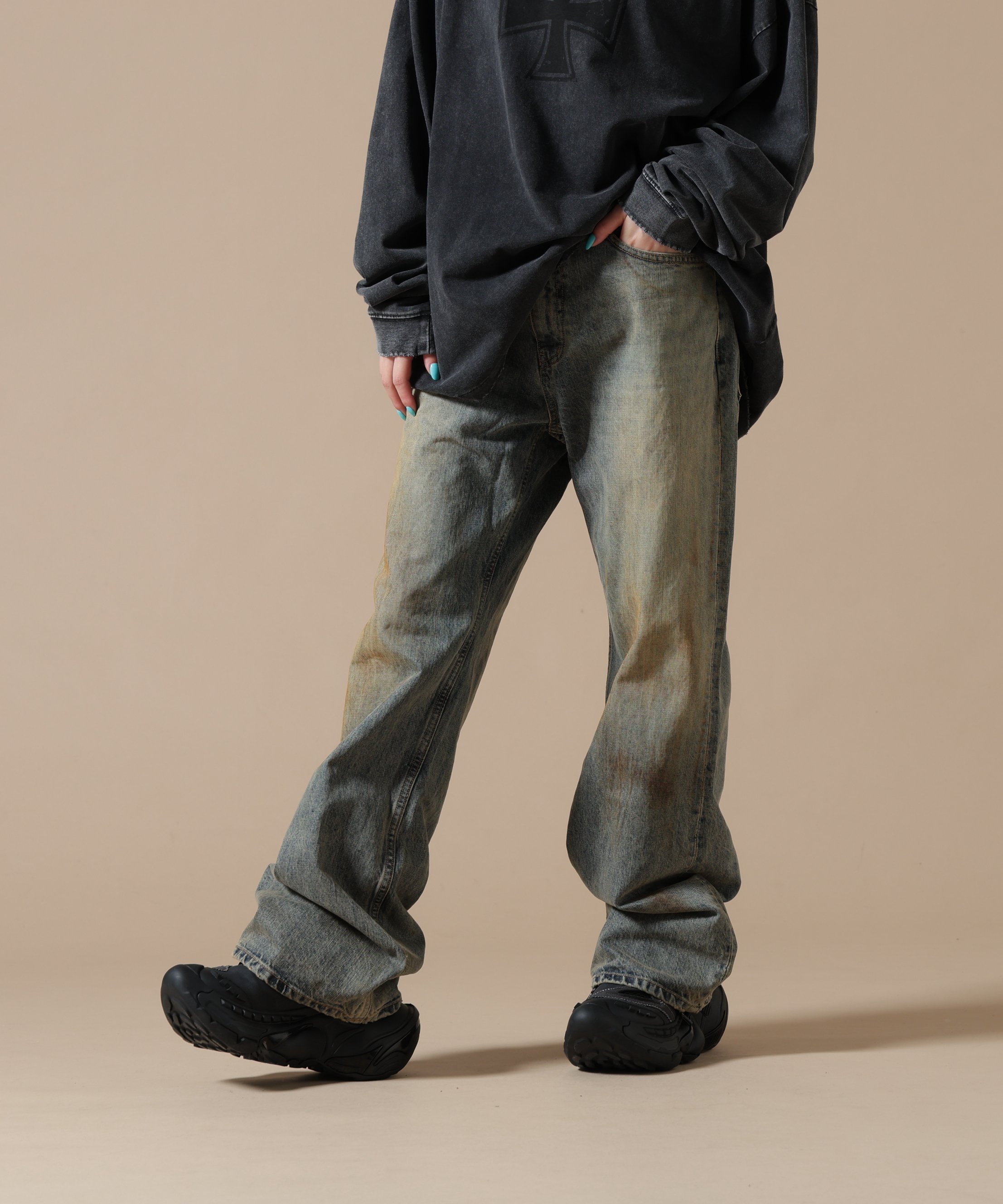 LHP SIS/エスアイエス/Flare Denim Pants エルエイチピー パンツ その他のパンツ ブルー