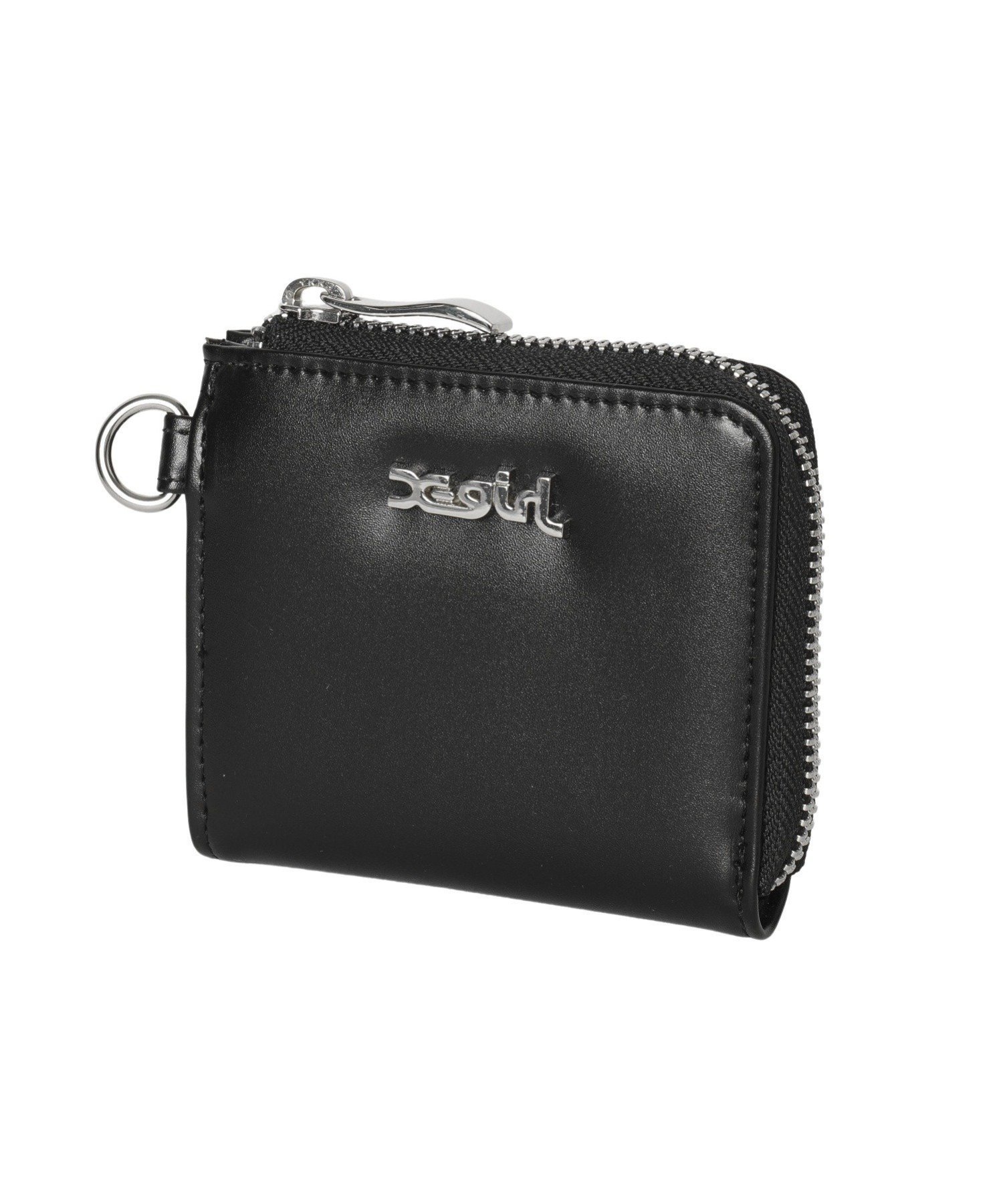 X-girl FAUX LEATHER ZIP MINI WALLET 財布 X-girl エックスガール 財布 ポーチ ケース 財布 ブラック グリーン ピンク【送料無料】