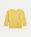 POLO RALPH LAUREN (ベビー)ミニケーブル コットン カーディガン ラルフローレン トップス カーディガン イエロー【送料無料】