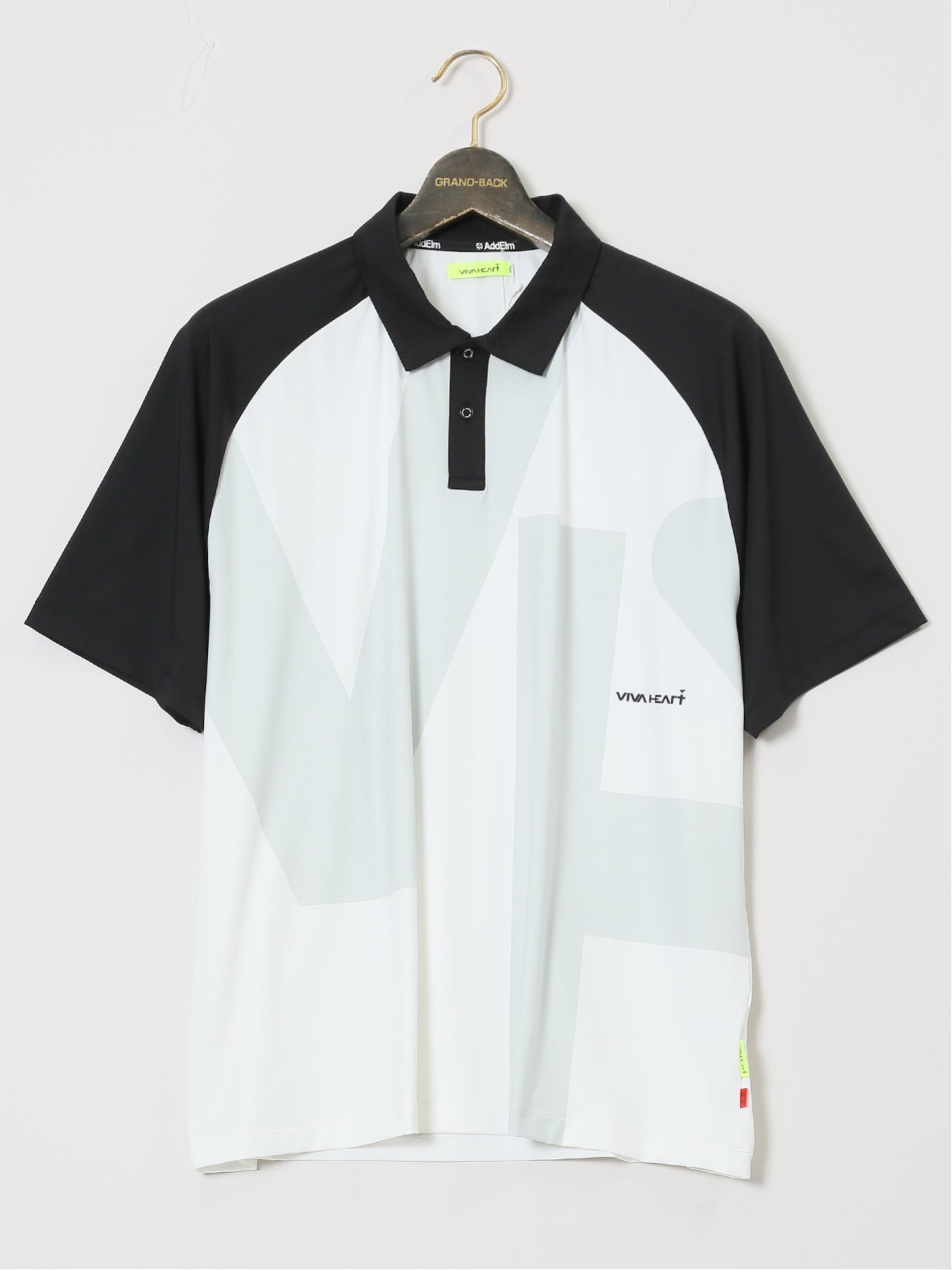 【SALE／10%OFF】GRAND-BACK 【大きいサイズ】ビバハート/VIVA HEART ビッグロゴラグラン切替 半袖ポロシャツ タカキュー トップス ポロシャツ ホワイト ピンク ネイビー【送料無料】