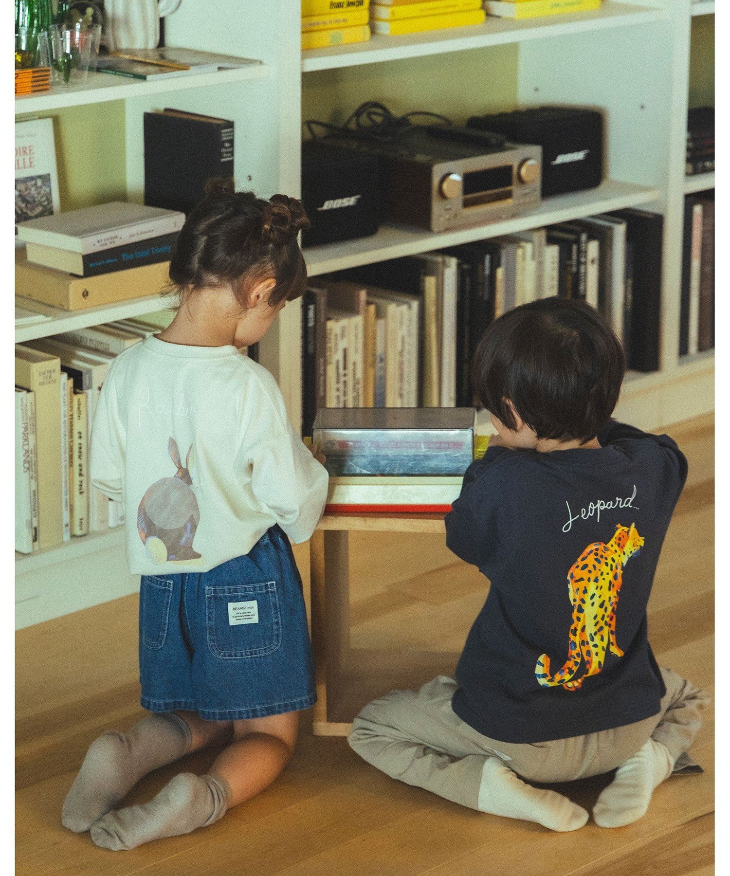 BEAMS mini アニマル HIP ロングスリーブ Tシャツ 2025FW(90~140cm) ビームス ミニ トップス カットソー・Tシャツ