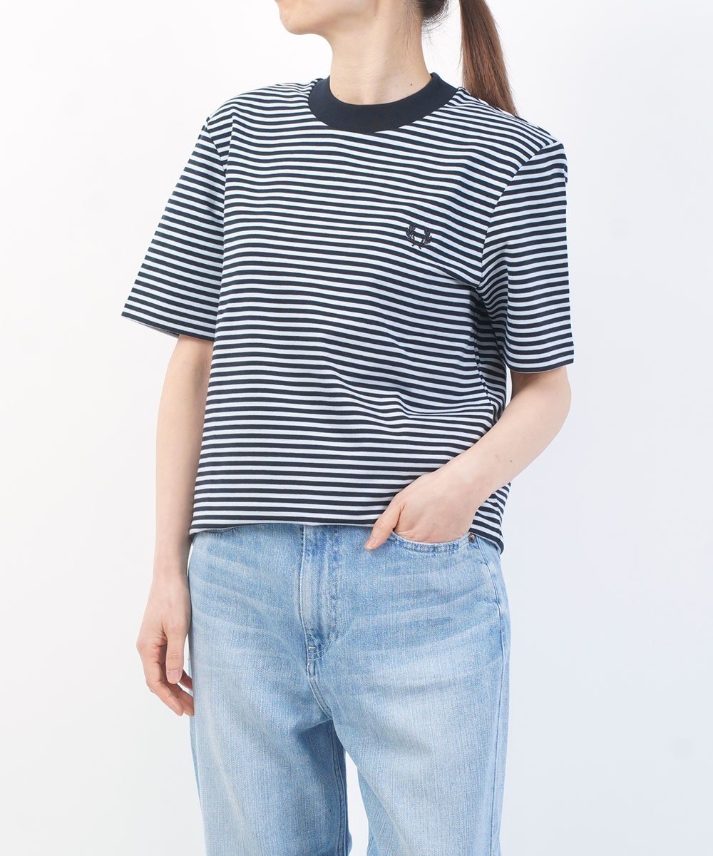 FRED PERRY フレッドペリー Fine Stripe T-Shirt ブルーコムブルー トップス カットソー・Tシャツ【送料無料】