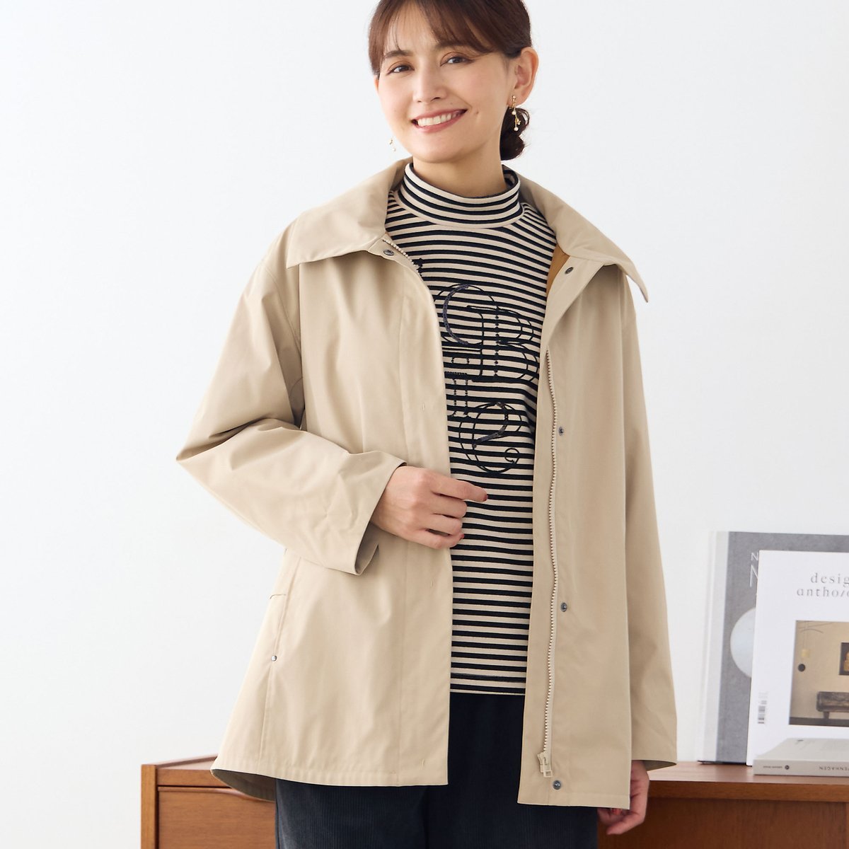 LOBJIE パーテーションダウン ステンカラージャケット ロブジェ ジャケット・アウター ダウンジャケッ..