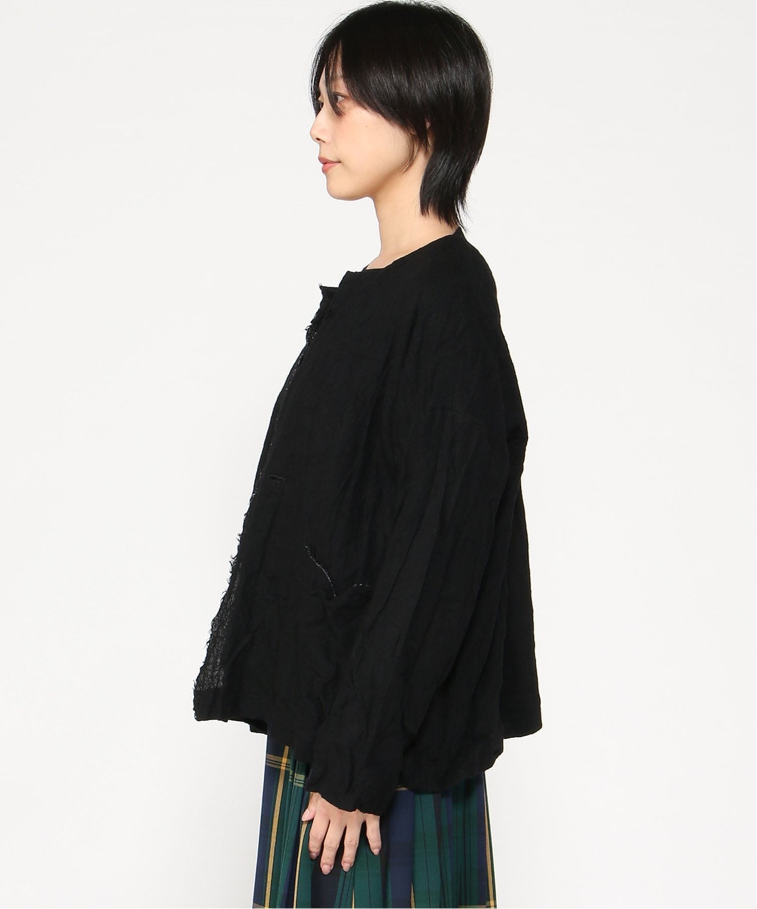 pas de calais リファインガーゼ ジャケット パドカレ ジャケット・アウター その他のジャケット・アウター ブラック