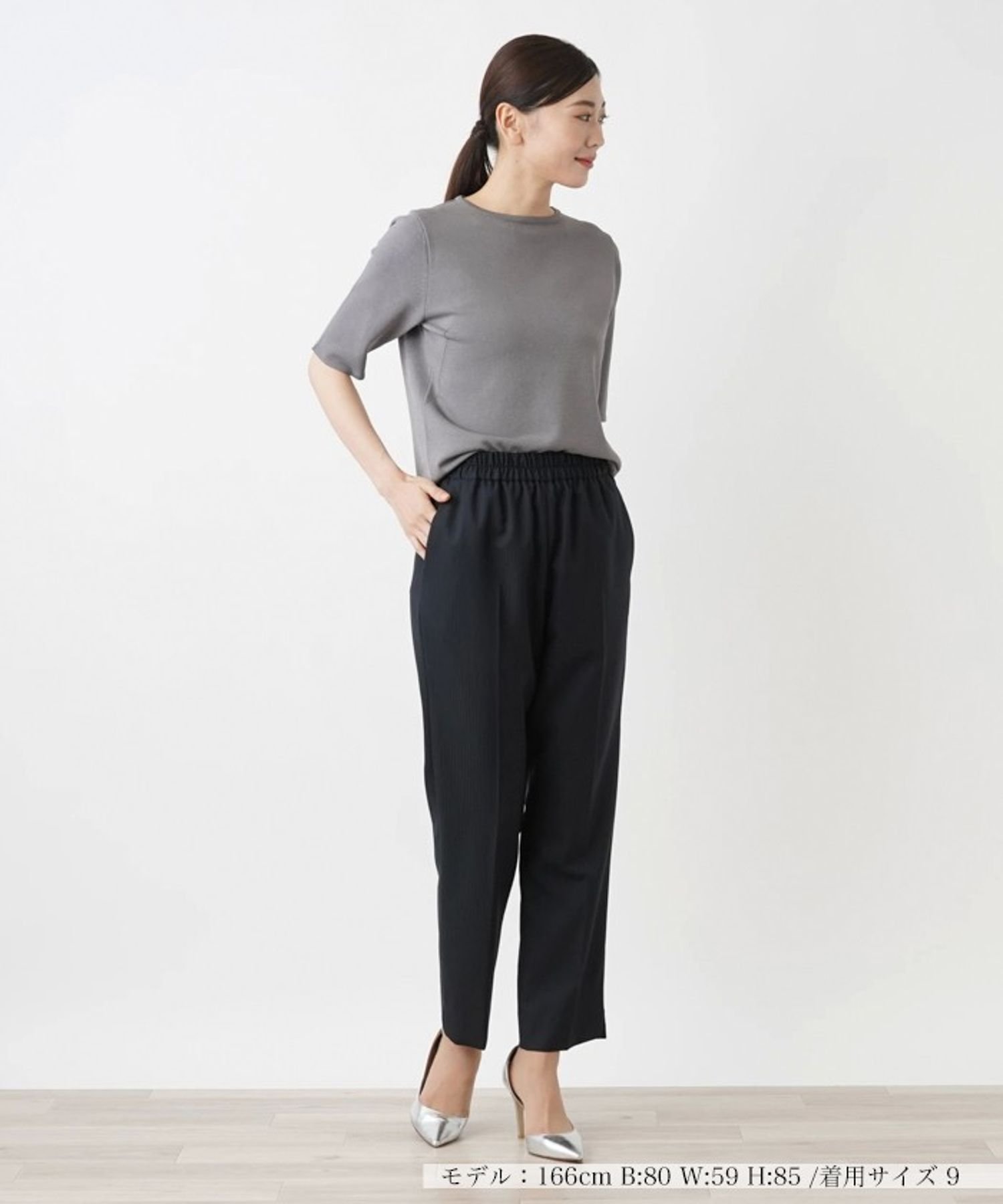 Leilian カジュアルパンツ レリアン パンツ その他のパンツ ネイビー