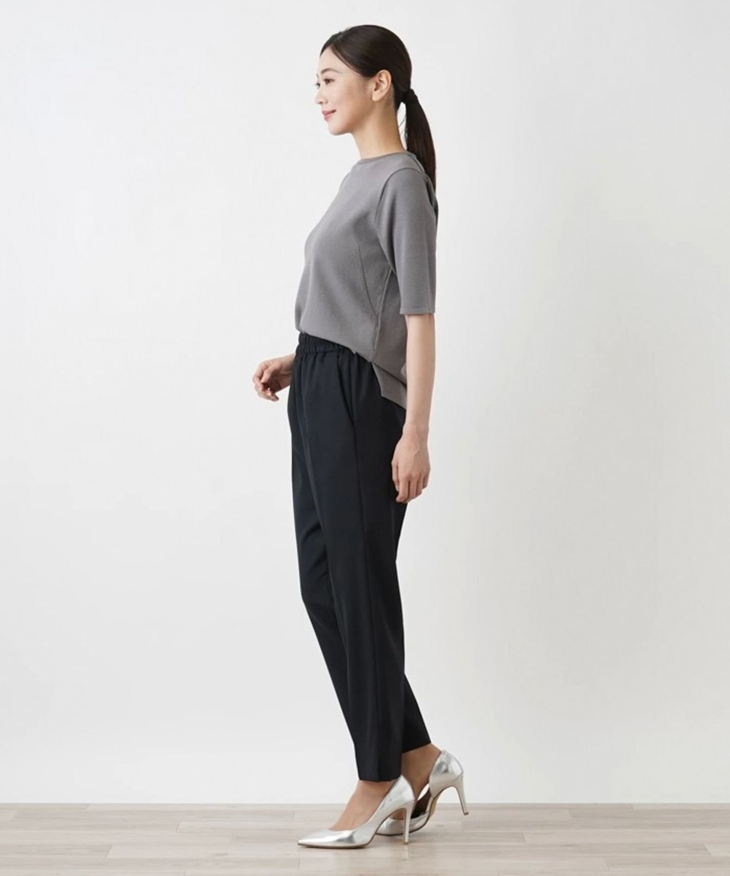 Leilian カジュアルパンツ レリアン パンツ その他のパンツ ネイビー