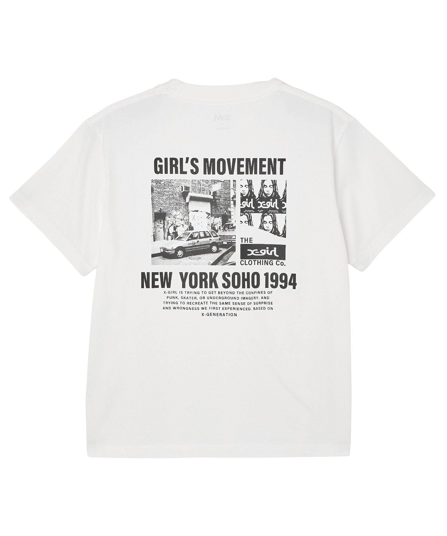X-girl X-girl HISTORY S/S TEE エックスガール トップス カットソー・Tシャツ ホワイト ブラック