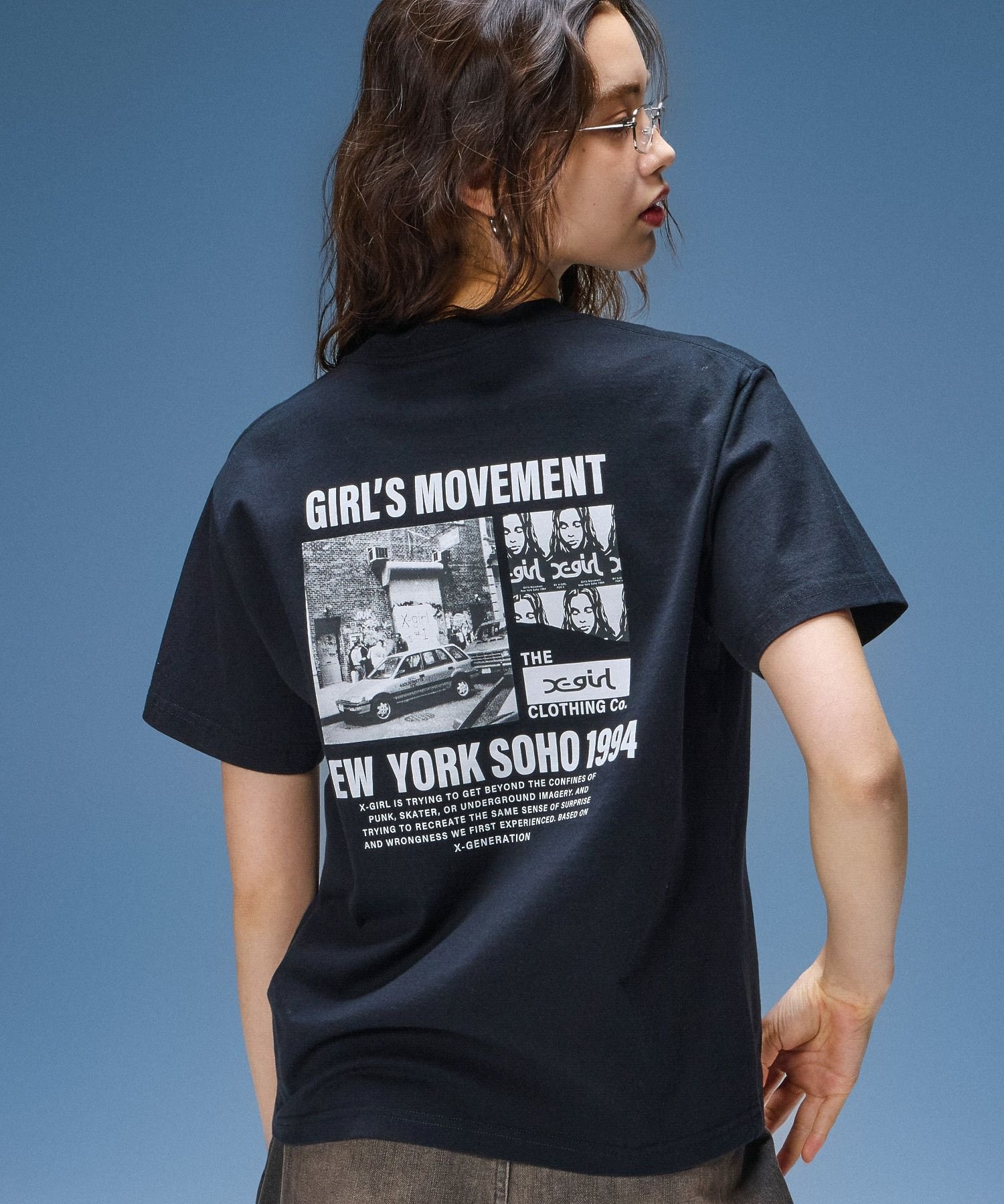 X-girl X-girl HISTORY S/S TEE エックスガール トップス カットソー・Tシャツ ホワイト ブラック