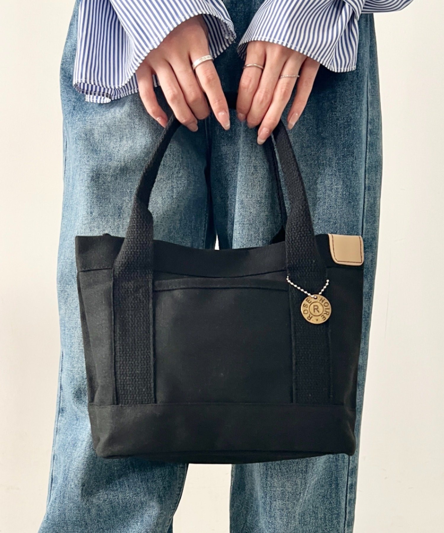 【SALE／33%OFF】wears キャンバスミニトートバッグ アウトフィッターラボ バッグ トートバッグ ホワイト ブラック ブラウン