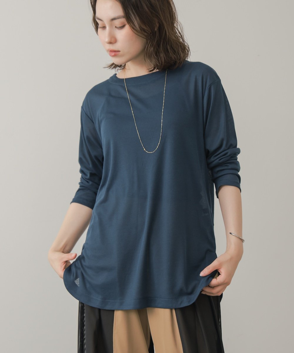 シアーカットプルオーバー バブ / ブージュルード トップス カットソー・Tシャツ ホワイト ブラック グリーン ブラウン ブルー