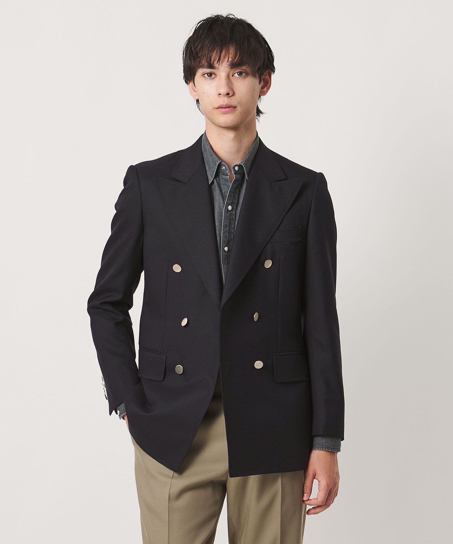 UNITED ARROWS ネイビー ダブル 6ボタン ブレザー ユナイテッドアローズ ジャケット・アウター テーラードジャケット・ブレザー ネイビー【送料無料】