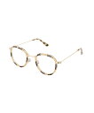 Fun&Daily F&D:Round frame Glasses ファンアンドデイリー ファッション雑貨 メガネ ベージュ ブラウン