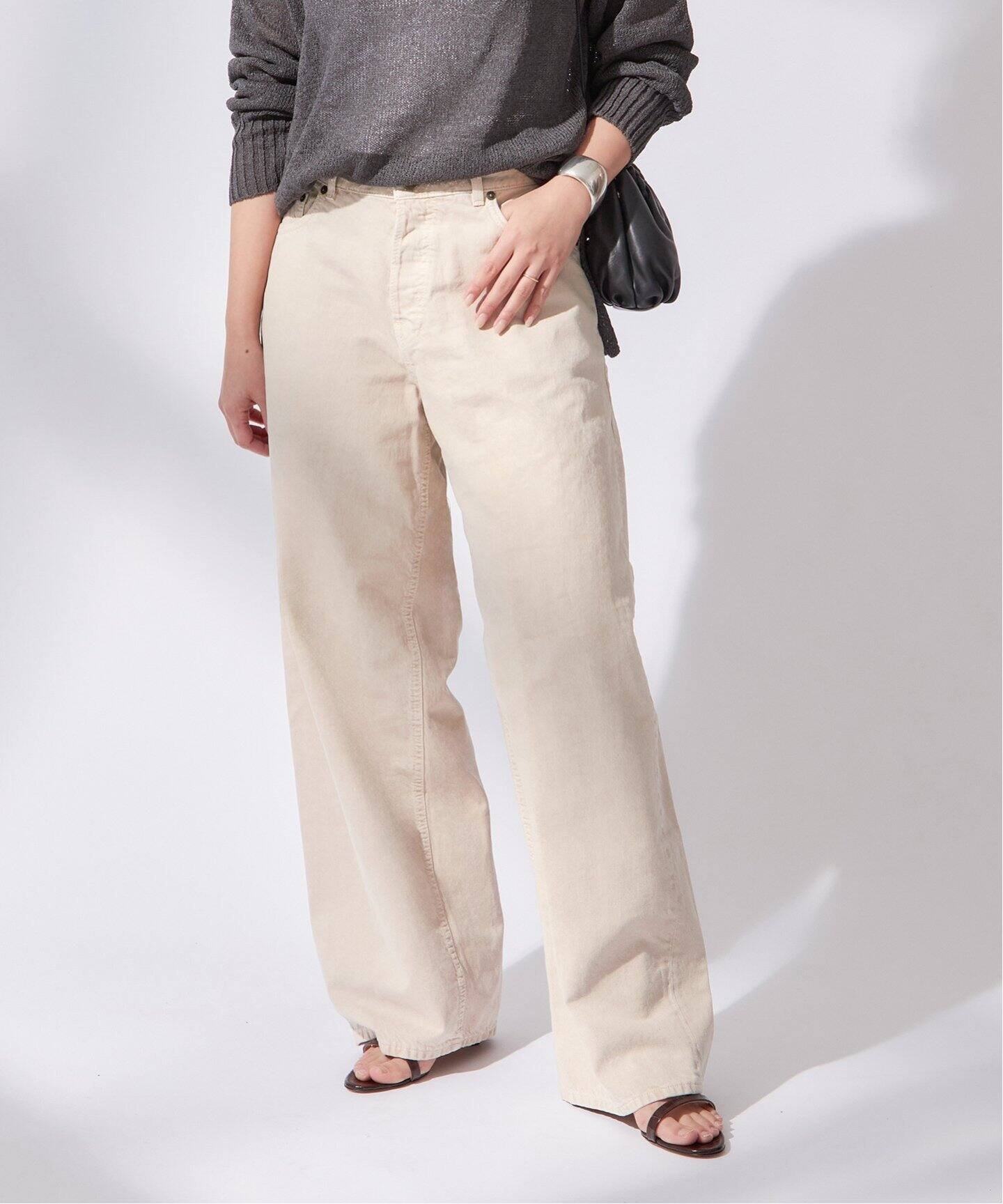 JOURNAL STANDARD L'ESSAGE 【HAIKURE/ハイクル】BETHANY TWILL 45 ASIAN FIT:デニム ジャーナルスタンダード レサージュ パンツ ジーンズ・デニムパンツ ベージュ【送料無料】