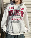 【SALE/16%OFF】WEGO LADY'S ロゴビッグプルパーカー ウィゴー トップス パーカー・フーディー ホワイト グレー