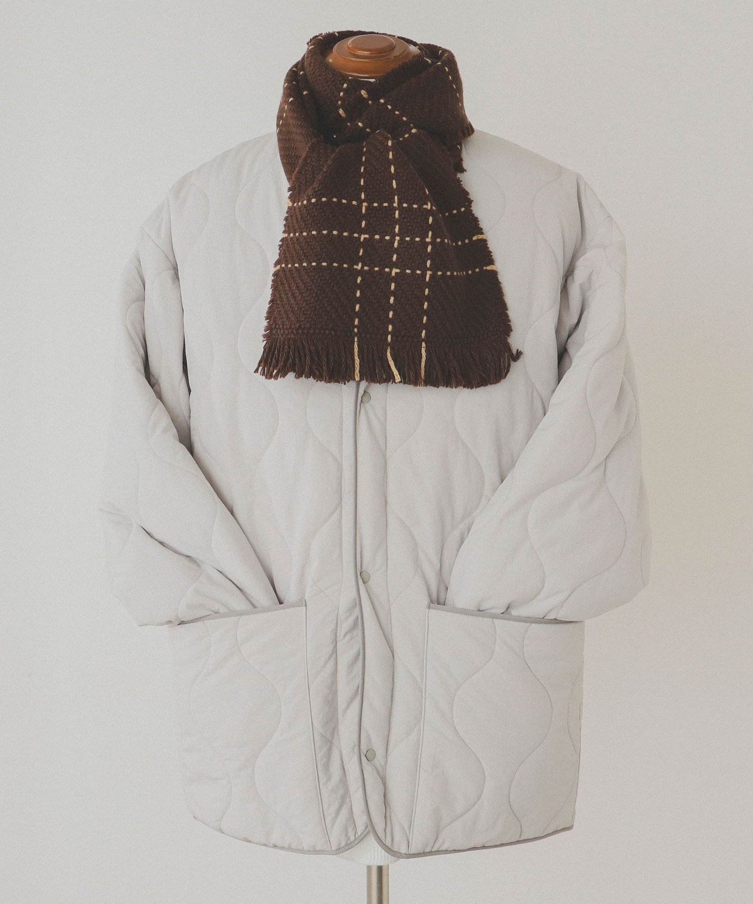 【SALE／40%OFF】BEAMS ステッチ マフラー ビームス アウトレット ファッション雑貨 マフラー・ストール・ネックウォーマー ブラウン ネイビー【送料無料】