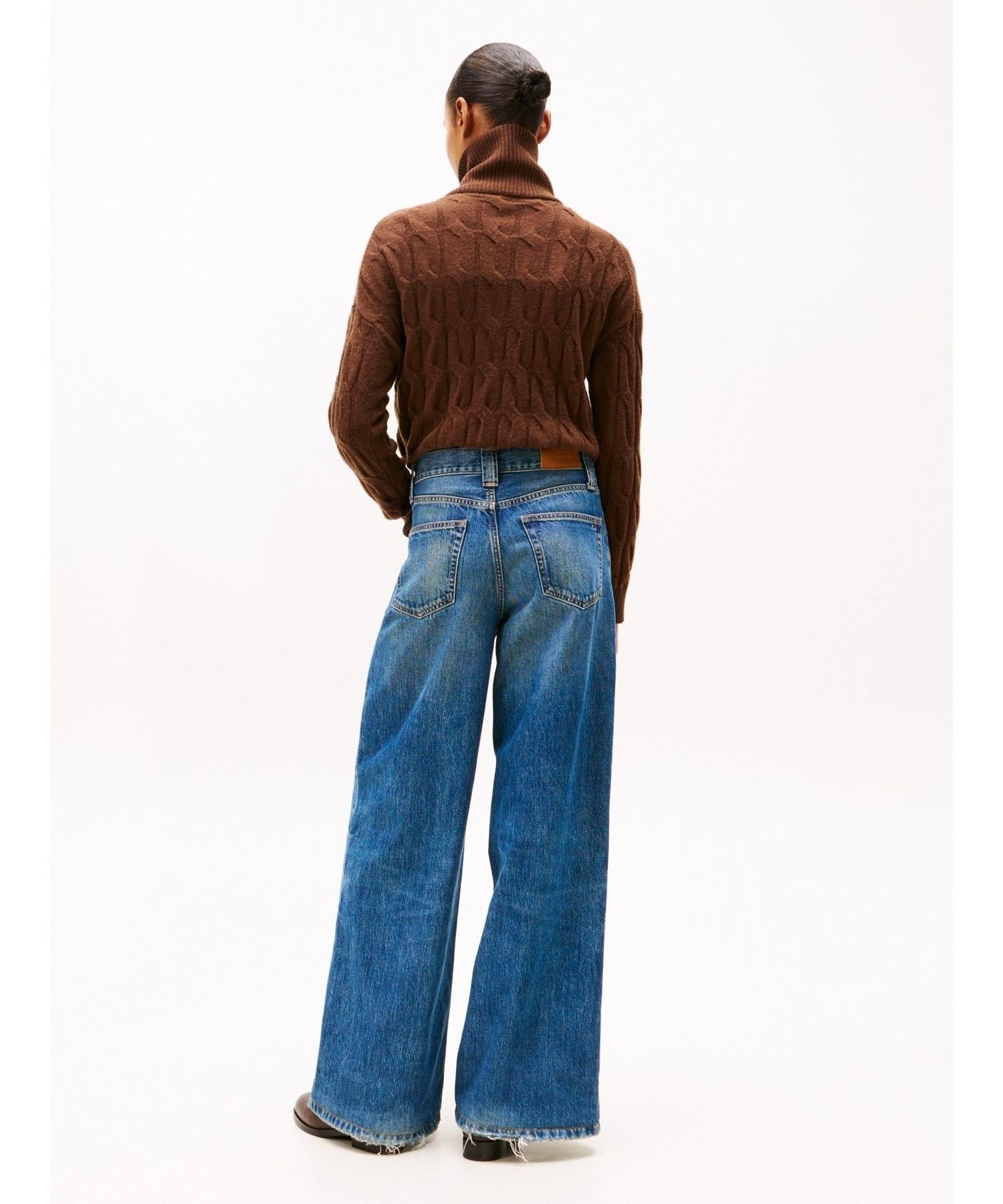 【SALE／40%OFF】TOMMY HILFIGER デニムクリス70'sワイドレッグジーンズ トミーヒルフィガー パンツ ジーンズ・デニムパンツ ブルー【送料無料】