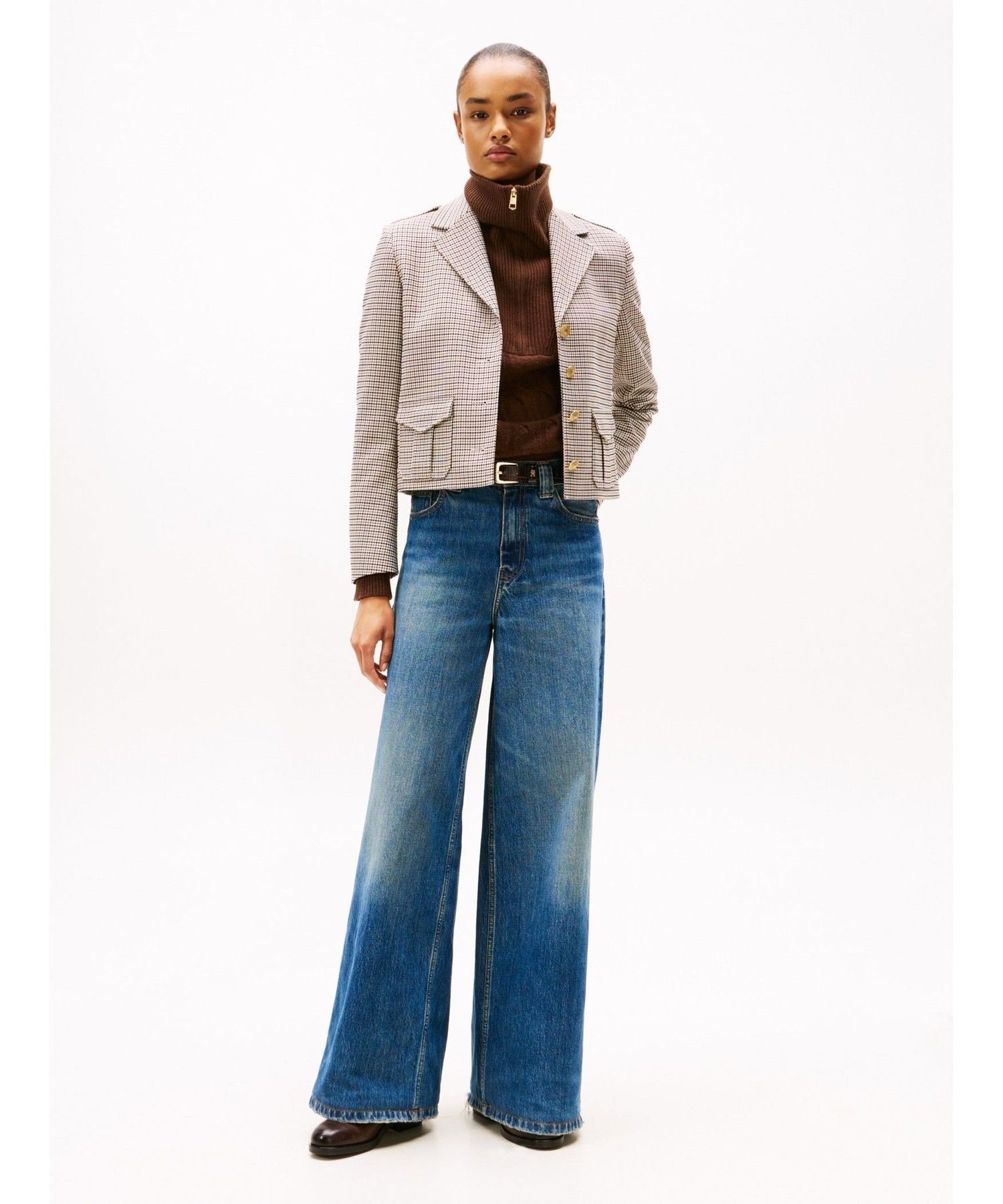 【SALE／40%OFF】TOMMY HILFIGER デニムクリス70'sワイドレッグジーンズ トミーヒルフィガー パンツ ジーンズ・デニムパンツ ブルー【送料無料】