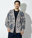 【SALE/15%OFF】FREAK'S STORE フラワー総柄 モール糸 ニットカーディガン フリークスストア トップス カーディガン ブラック グレー ベージュ【送料無料】