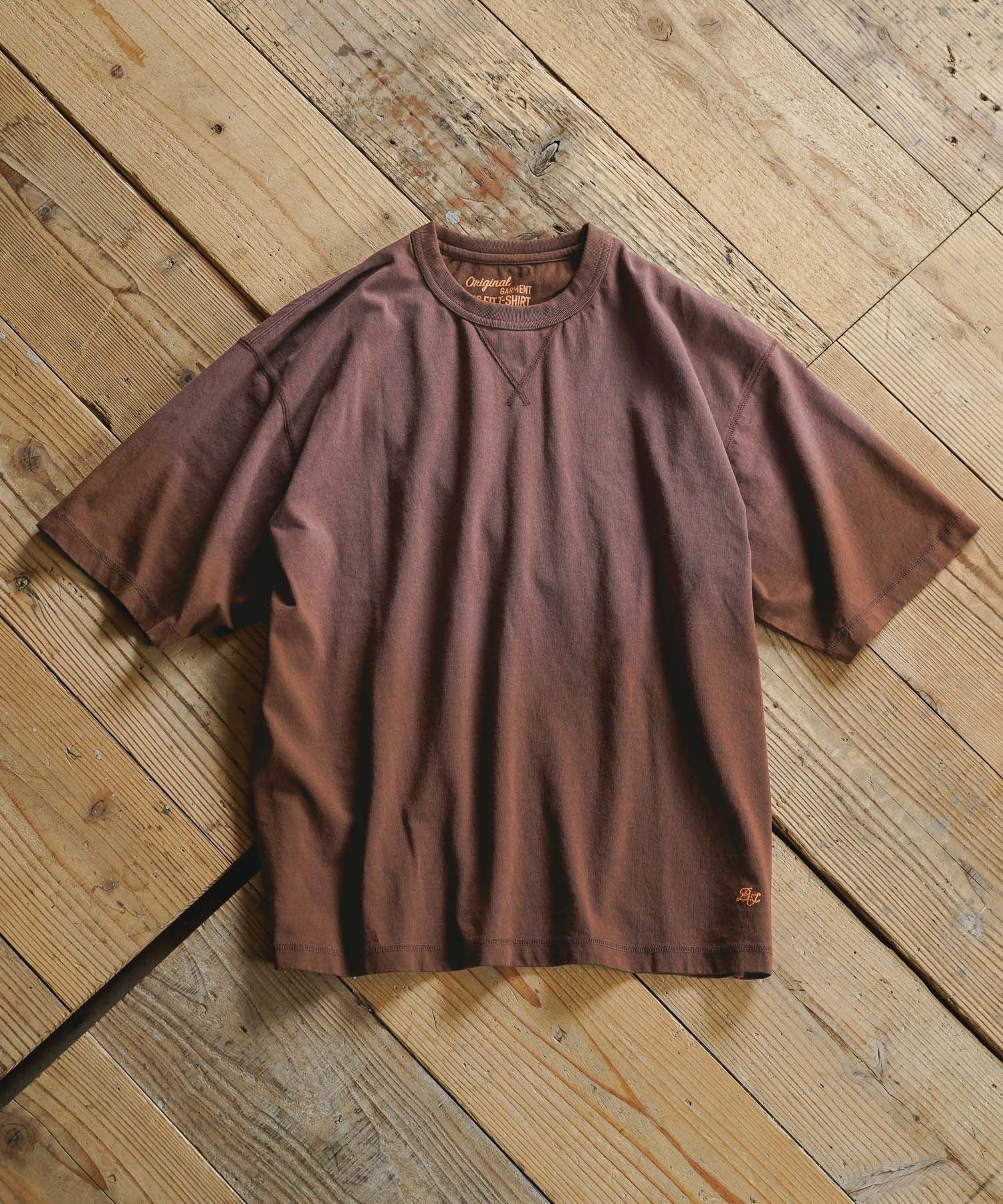 HUG FIT Tシャツ ベイフロー トップス カットソー・Tシャツ ブラウン ネイビー グレー オレンジ