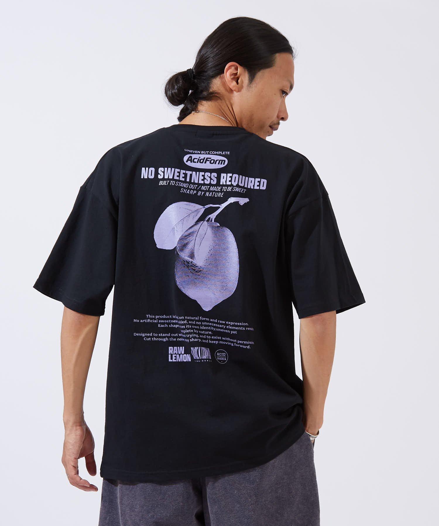 SIDEWAY STANCE SIDEWAY STANCE サイドウェイスタンス レモングラフィック 半袖Tシャツ インプローブス トップス カットソー・Tシャツ ホワイト ブラック