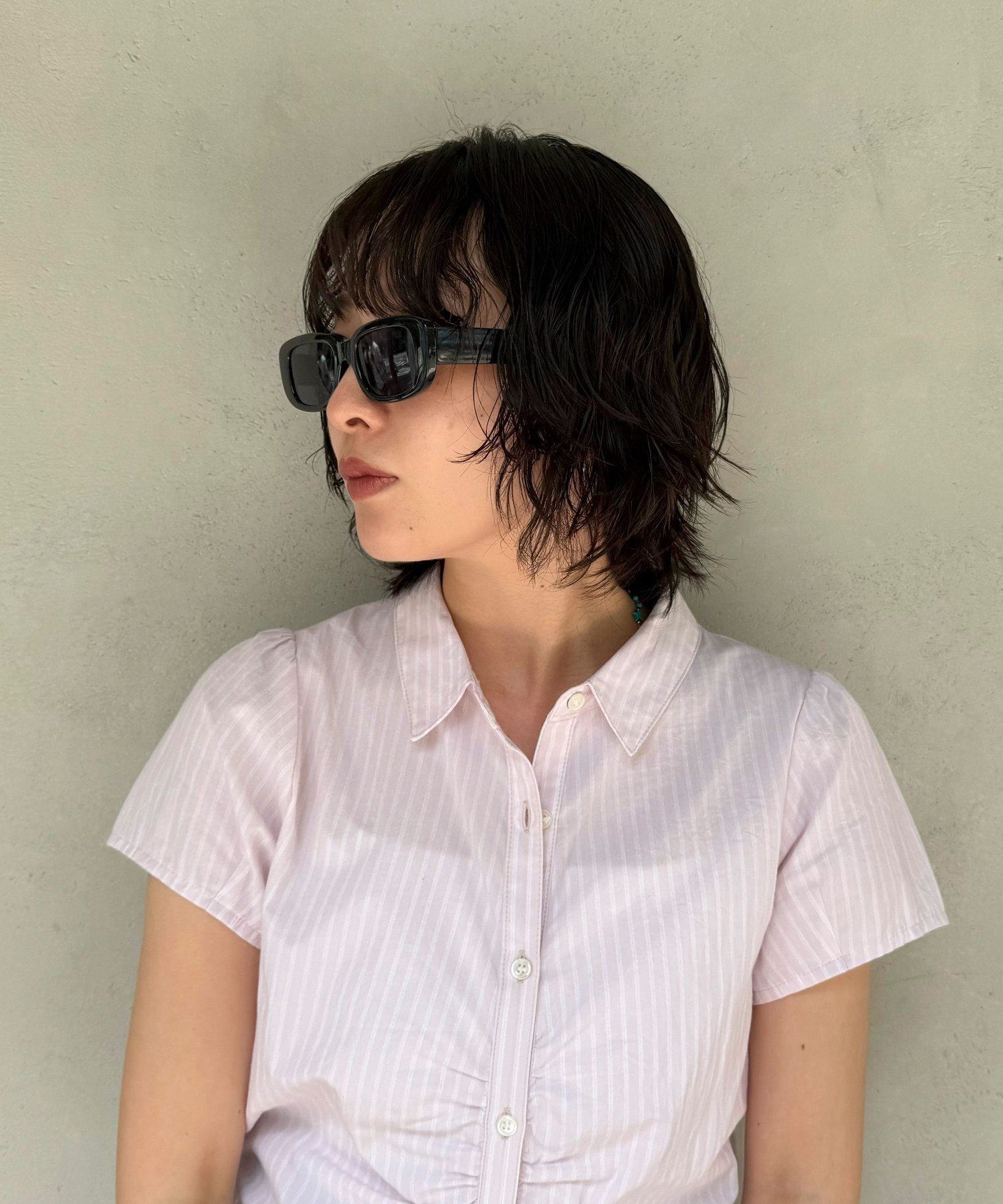 【SALE／5%OFF】fredy emue スリムスクエアサングラス フレディ アンド グロスター ファッション雑貨 サングラス ブラック【送料無料】