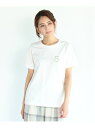 【SALE／20%OFF】FENNEL FENNEL/ビーズ刺繍No.5Tシャツ スコットクラブ カットソー Tシャツ ホワイト ブラック【送料無料】