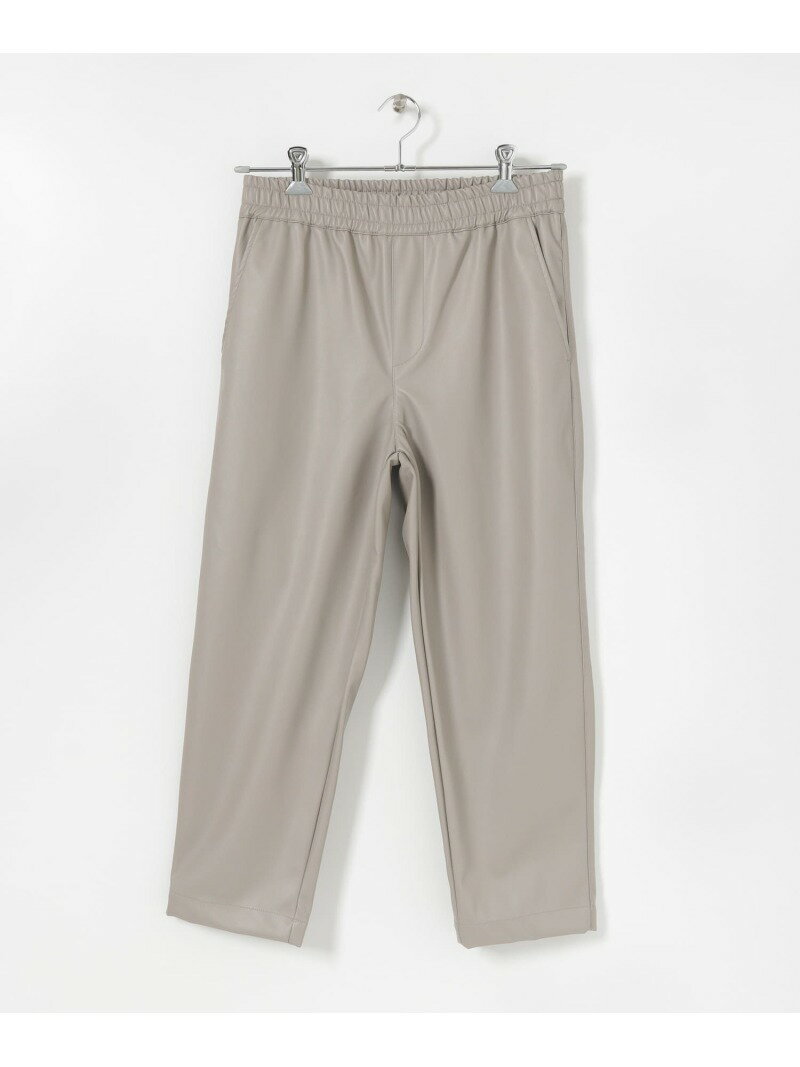 【SALE／70%OFF】URBAN RESEARCH ITEMS ヴィーガンレザー イージーパンツ アーバンリサーチアイテムズ パンツ その他のパンツ ホワイト グレー ブラック