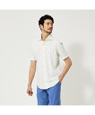 ABAHOUSE LASTWORD 【FLEX SHIRTS】アイスピケ ストレッチ 半袖シャツ アバハウス トップス シャツ ブラウス ホワイト ブラック ネイビー【送料無料】