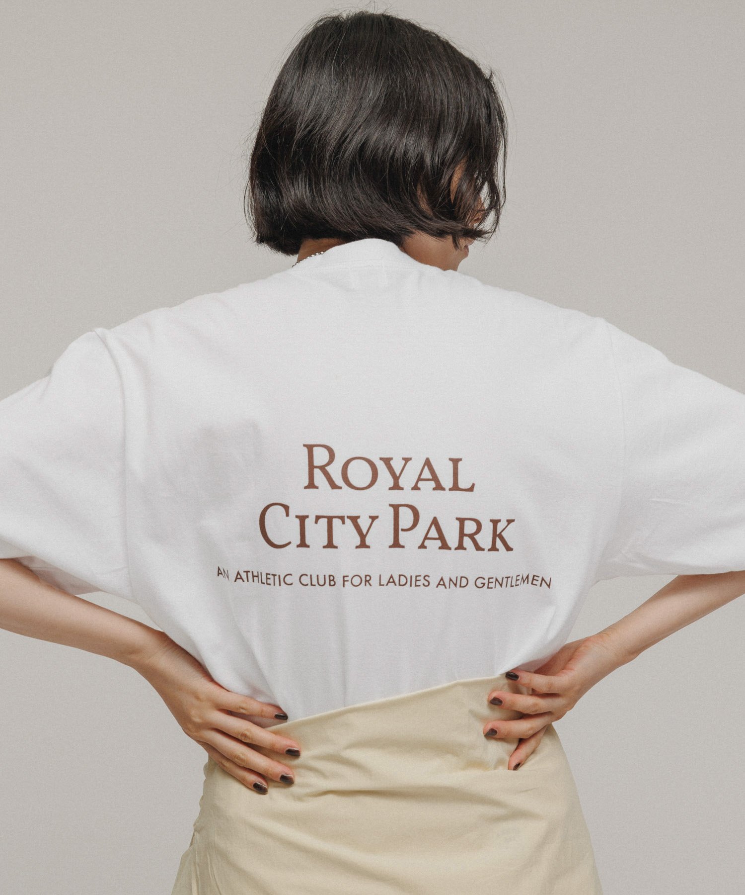 M TO R 【ROYAL CITY PARK*M】RCP BASIC LOGO TEE アダムエロペ トップス カットソー・Tシャツ ホワイト【送料無料】