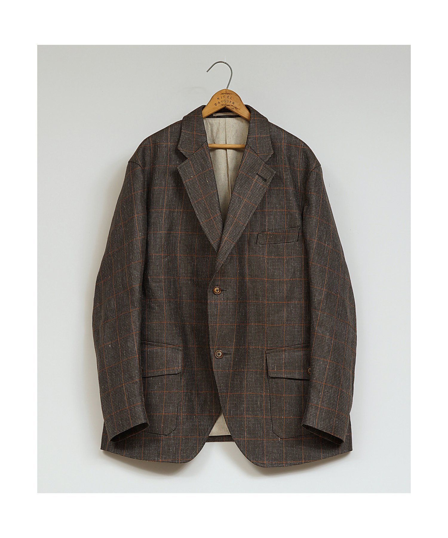Nigel Cabourn MAN / コブラージャケット - ヘンプチェック ナイジェル・ケーボン ジャケット・アウター その他のジャケット・アウター グレー【送料無料】