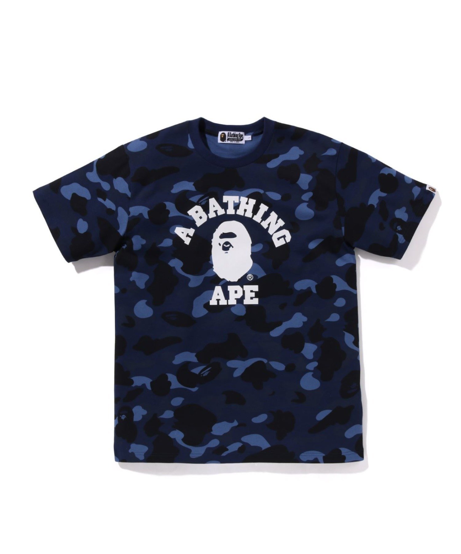 A BATHING APE COLOR CAMO COLLEGE TEE ア ベイシング エイプ トップス カットソー・Tシャツ ネイビー パープル レッド イエロー