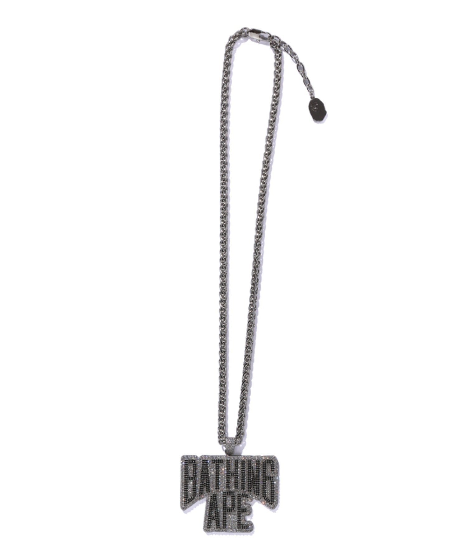 A BATHING APE NYC LOGO NECKLACE M ア ベイシング エイプ アクセサリー・腕時計 ネックレス シルバー【送料無料】