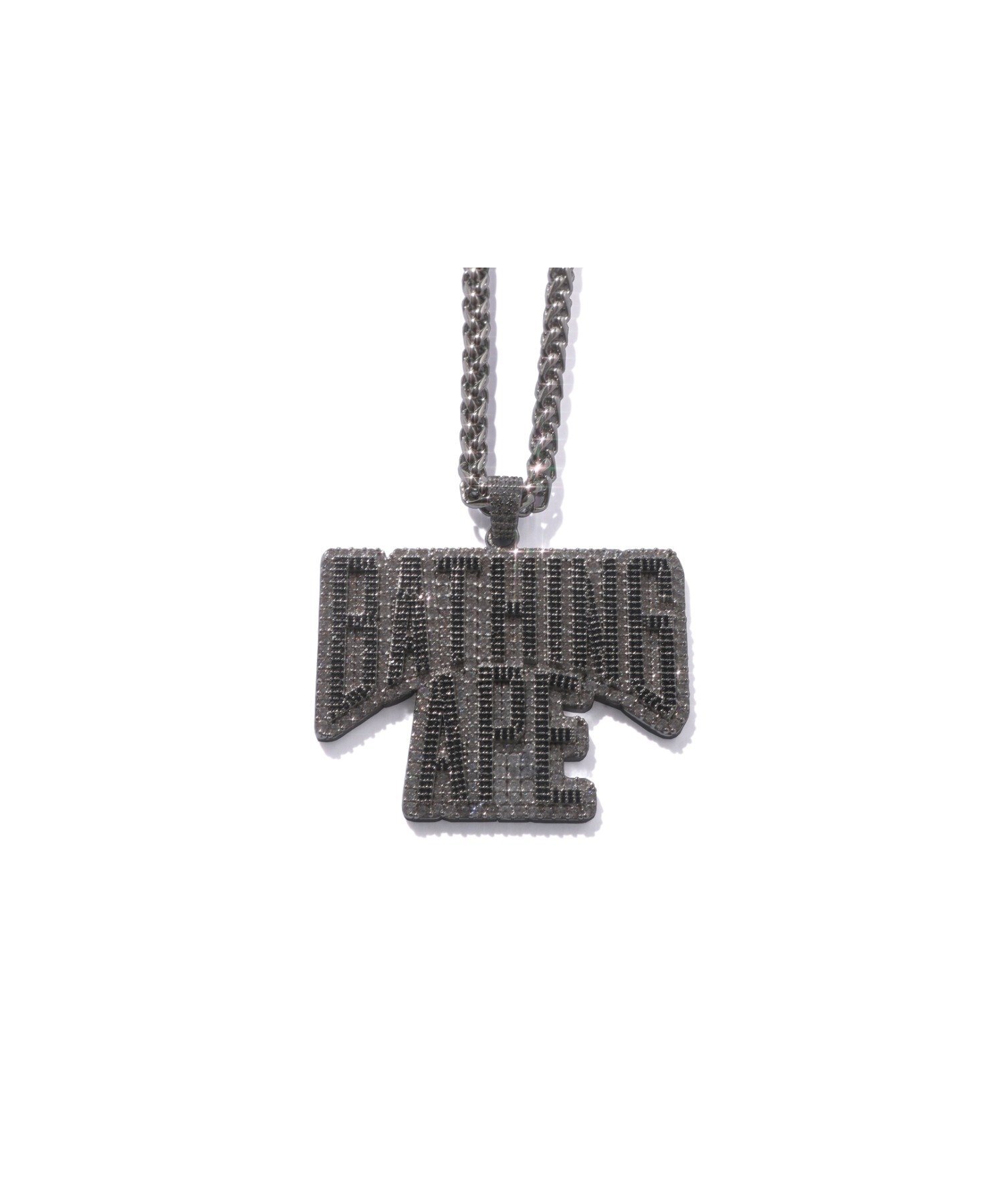 A BATHING APE NYC LOGO NECKLACE M ア ベイシング エイプ アクセサリー・腕時計 ネックレス シルバー【送料無料】