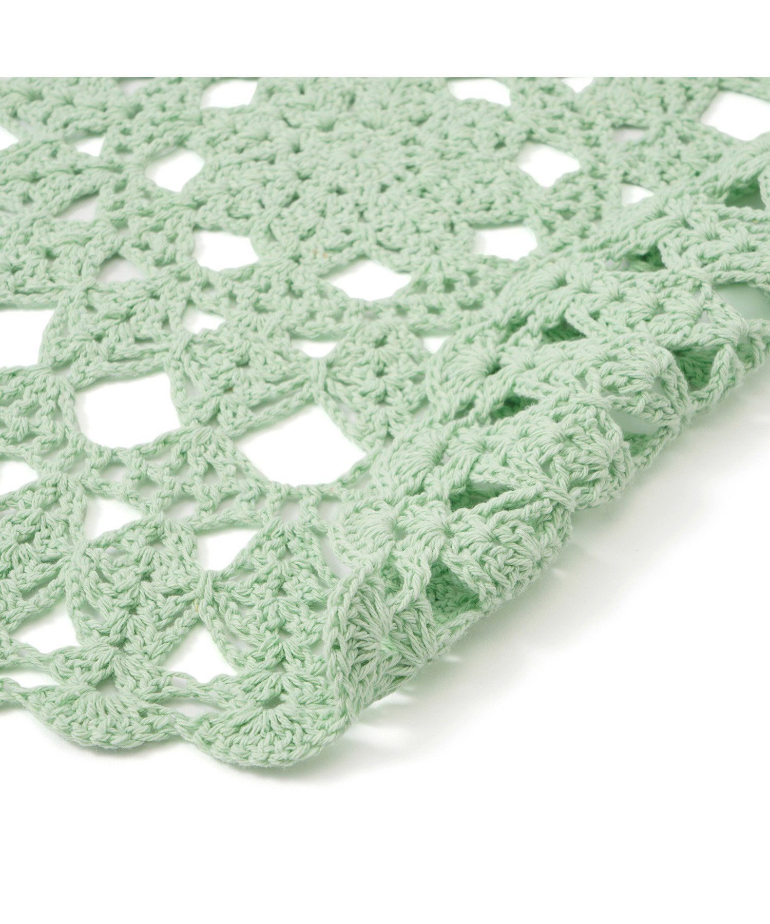 クロシェ編み ランチマット グリーン