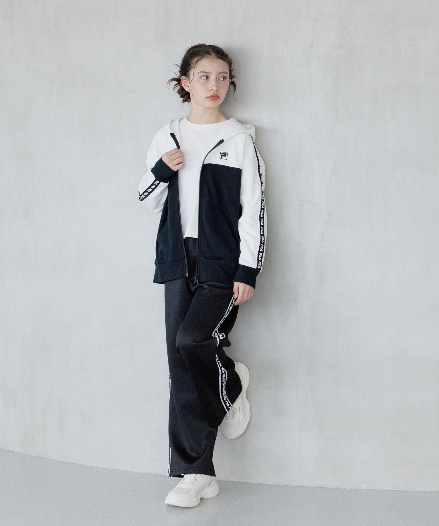 【SALE／70%OFF】GLOBAL WORK FILA/コラボZIPパーカー/キッズ/252058 グローバルワ...
