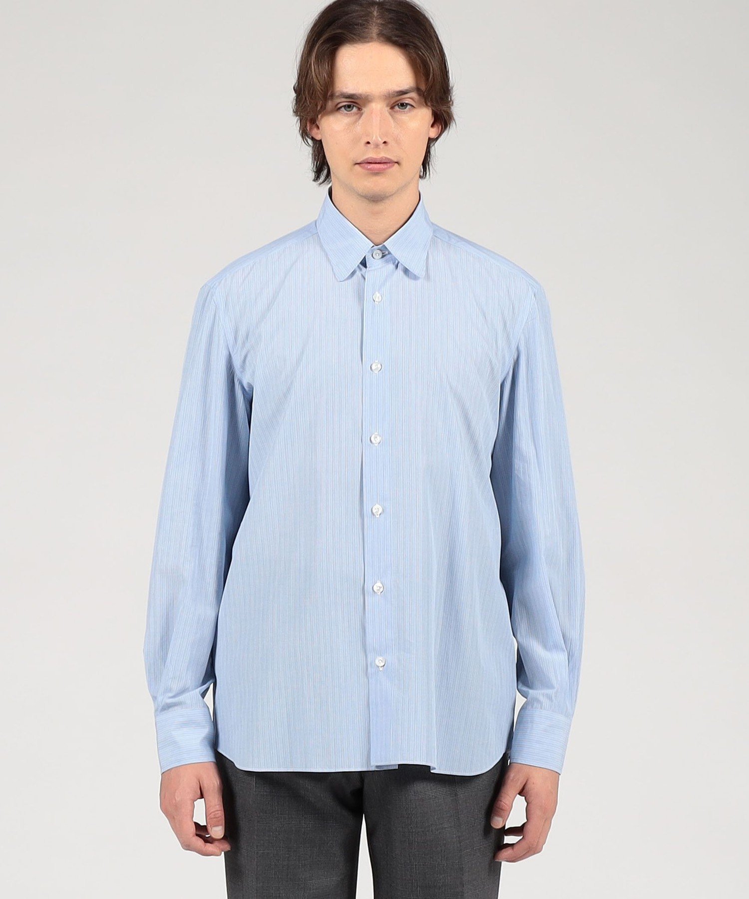 【SALE／50%OFF】TOMORROWLAND MEN TOMORROWLAND PILGRIM コットン レギュラーカラーシャツ トゥモローランド トップス シャツ・ブラウス ブルー【送料無料】