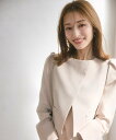 Maglie par ef-de 《M Maglie le cassetto*吉田理紗》アシメショートジャケット マーリエ ル カセット ジャケット・アウター その他のジャケット・アウター ベージュ【送料無料】